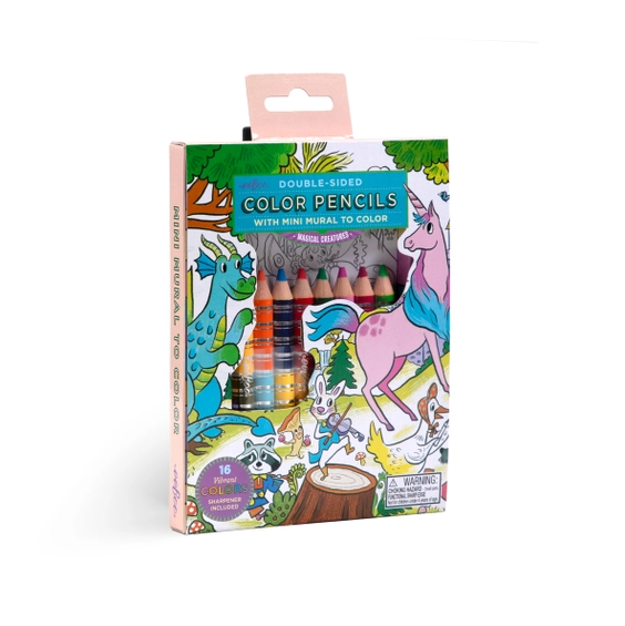 Rainforest 6 Jumbo Double-Sided Color Pencils eeBoo Cute Gifts for